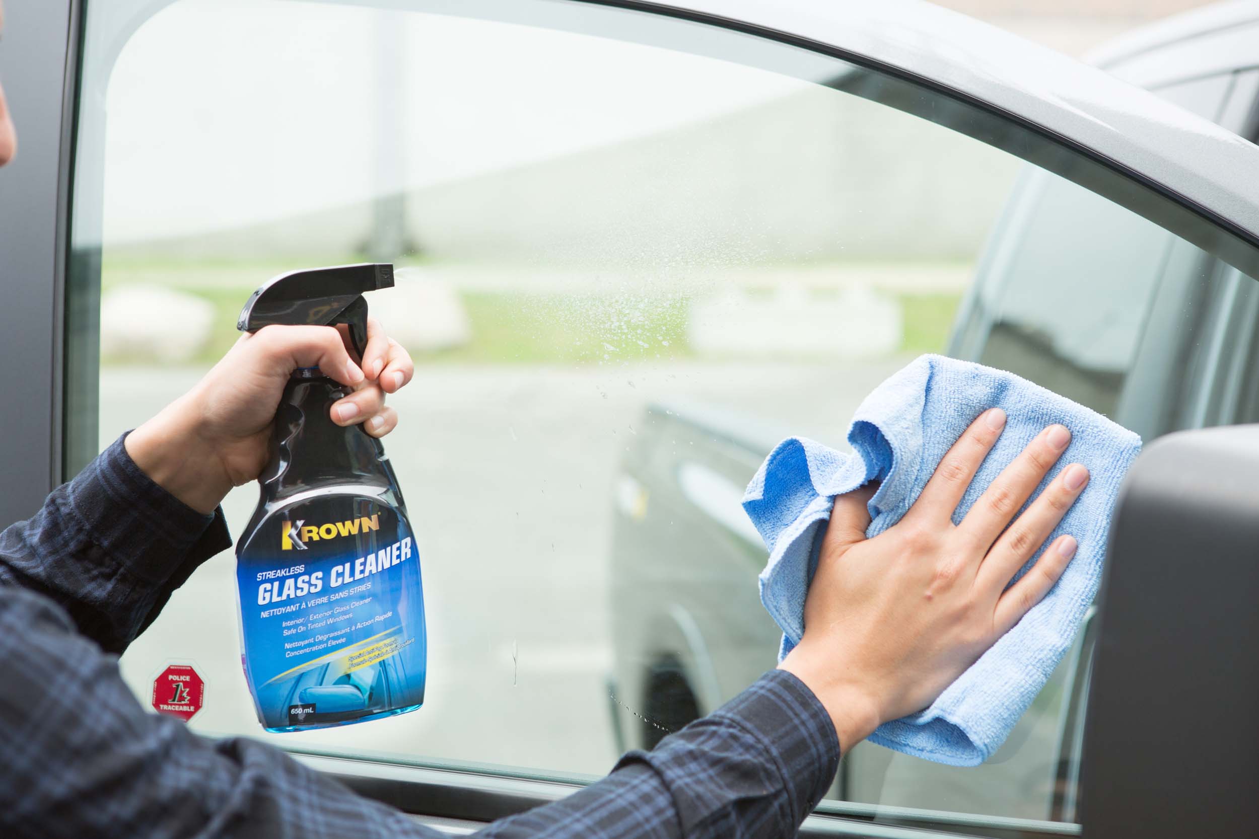 Glass Cleaner Wiped on Window-1